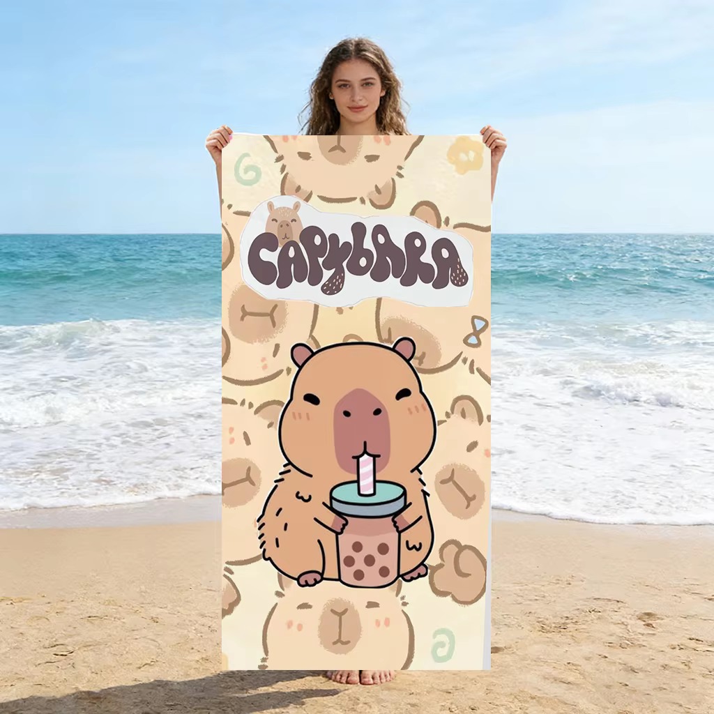Capybara Cartoon Beach Towel Q - Towel Small Sport ulasan dan harga
